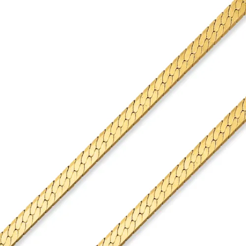 10K Solid Yellow 5.00mm-8.00mm  Flat Herringbone Bracelets