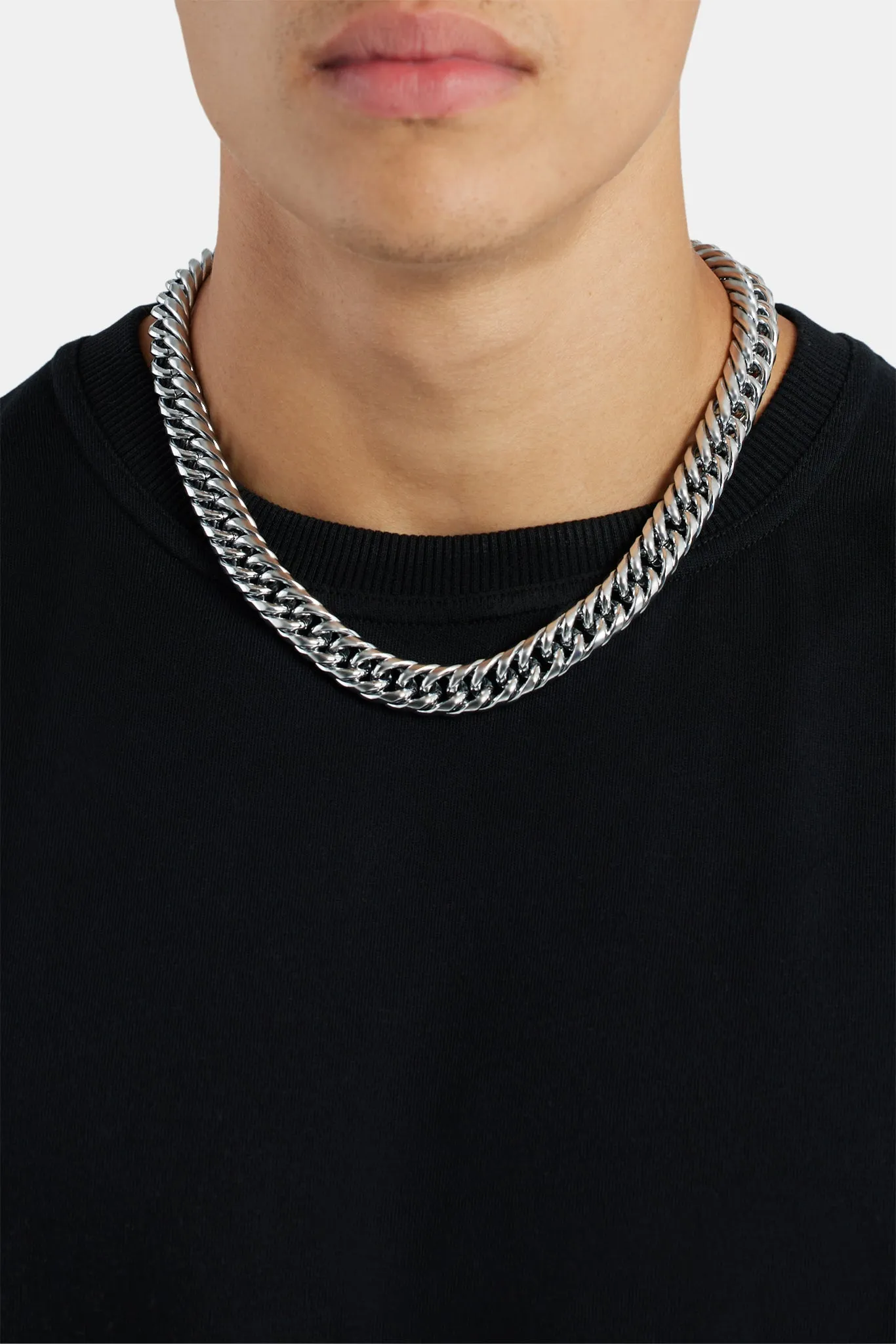 13mm Polished Cuban Link Chain - Stainless Steel