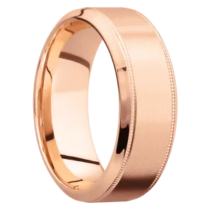 14K Rose Gold with Machine , Polish Finish