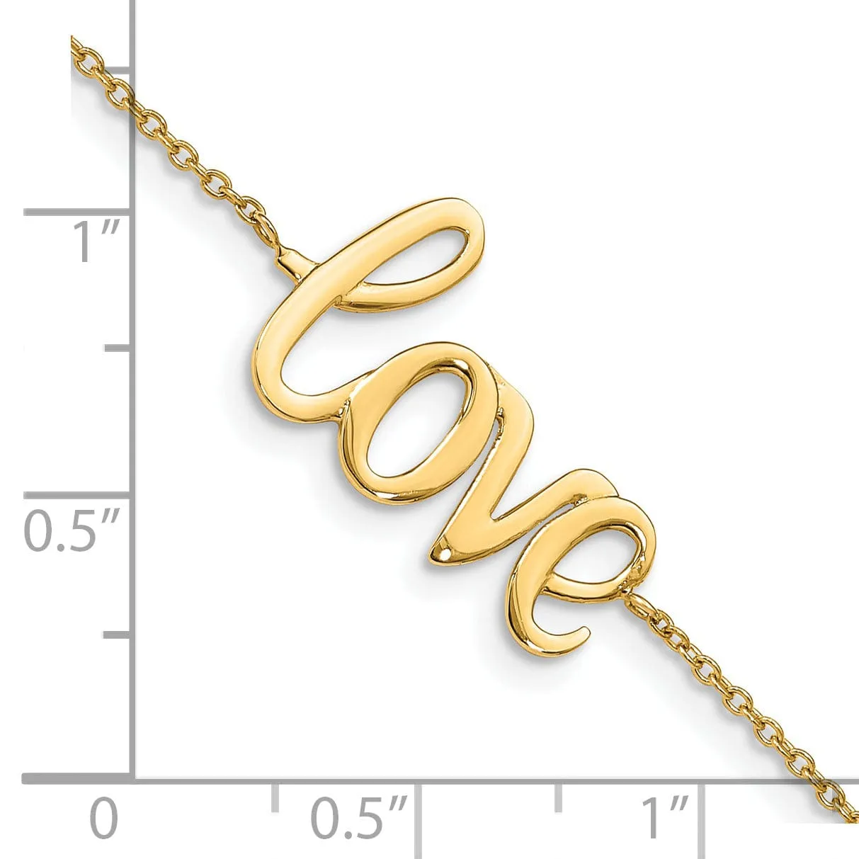 14K yellow gold LOVE bracelet polished 7-inch, 13-mm wide bracelet