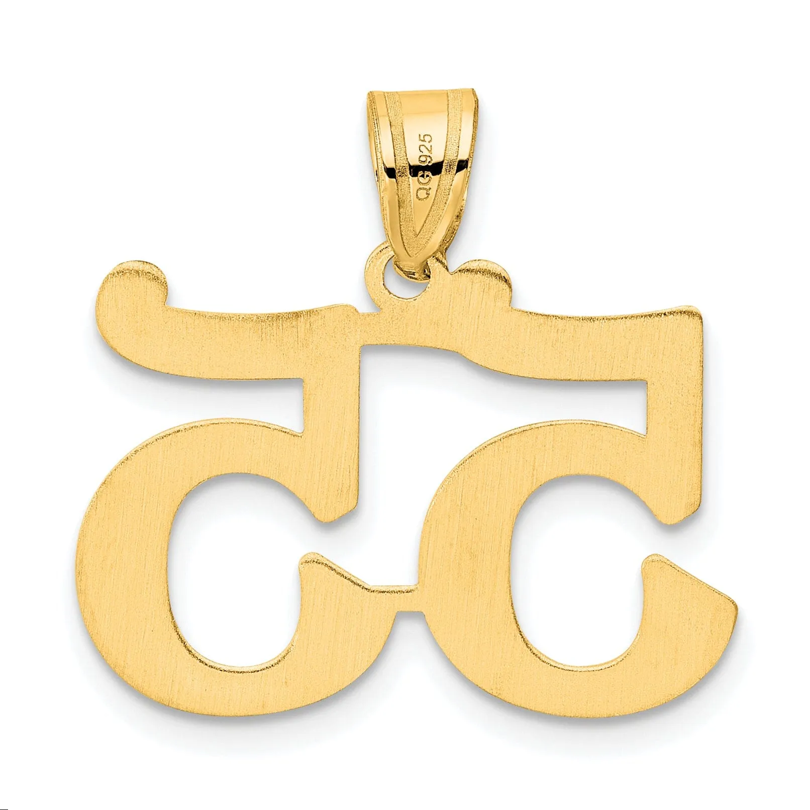 14k Yellow Gold Polished Finish Number 55 Charm Pendant