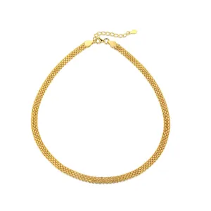 31-35cm 4.65mm Width Mesh Choker Chain Necklace