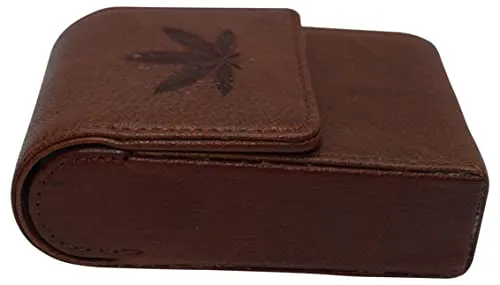 510913 Cigarette Storage Organizer Genuine Leather Tobaccos Pouch Lighter Holder Logos Storage Container