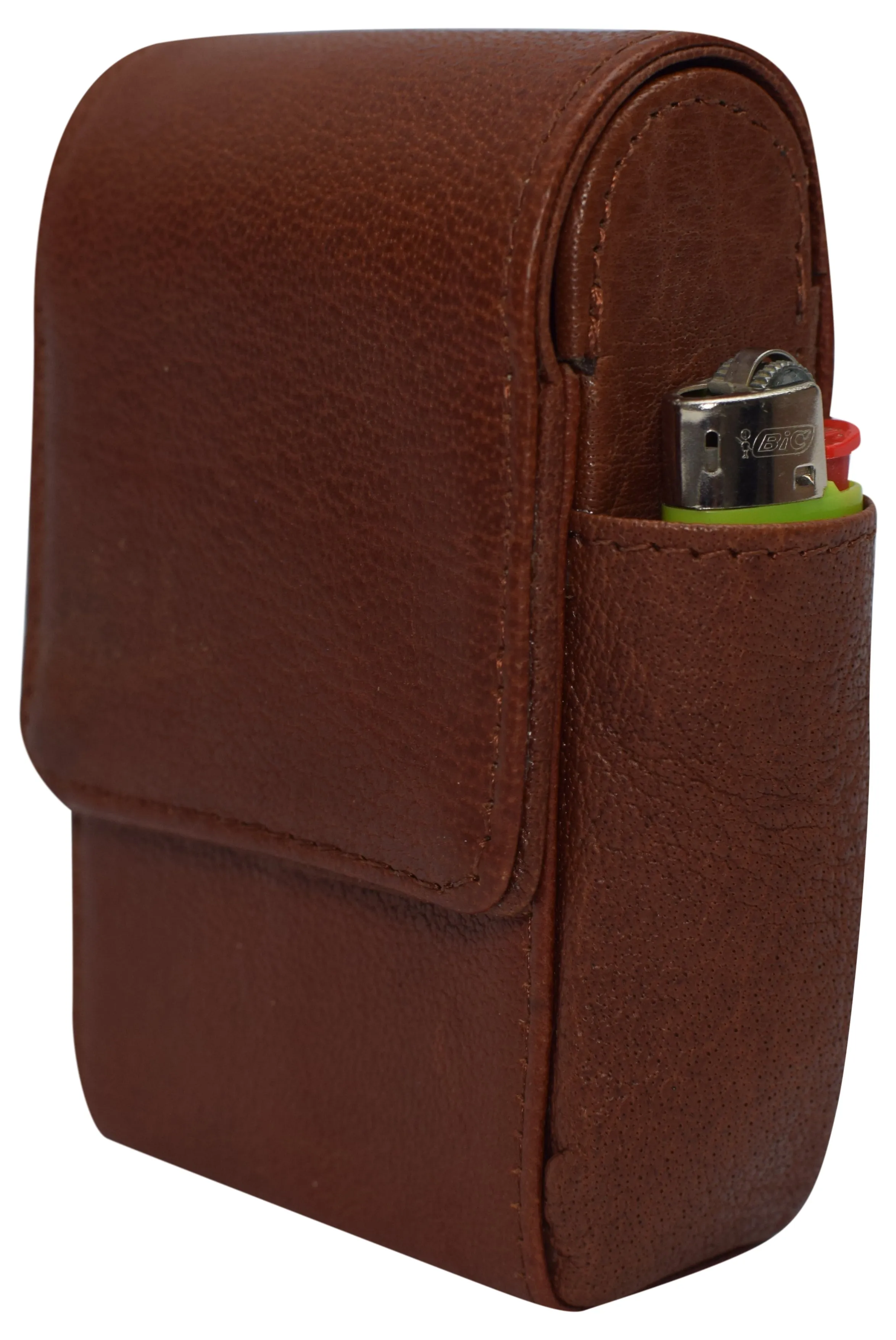 510913 Cigarette Storage Organizer Genuine Leather Tobaccos Pouch Lighter Holder Logos Storage Container