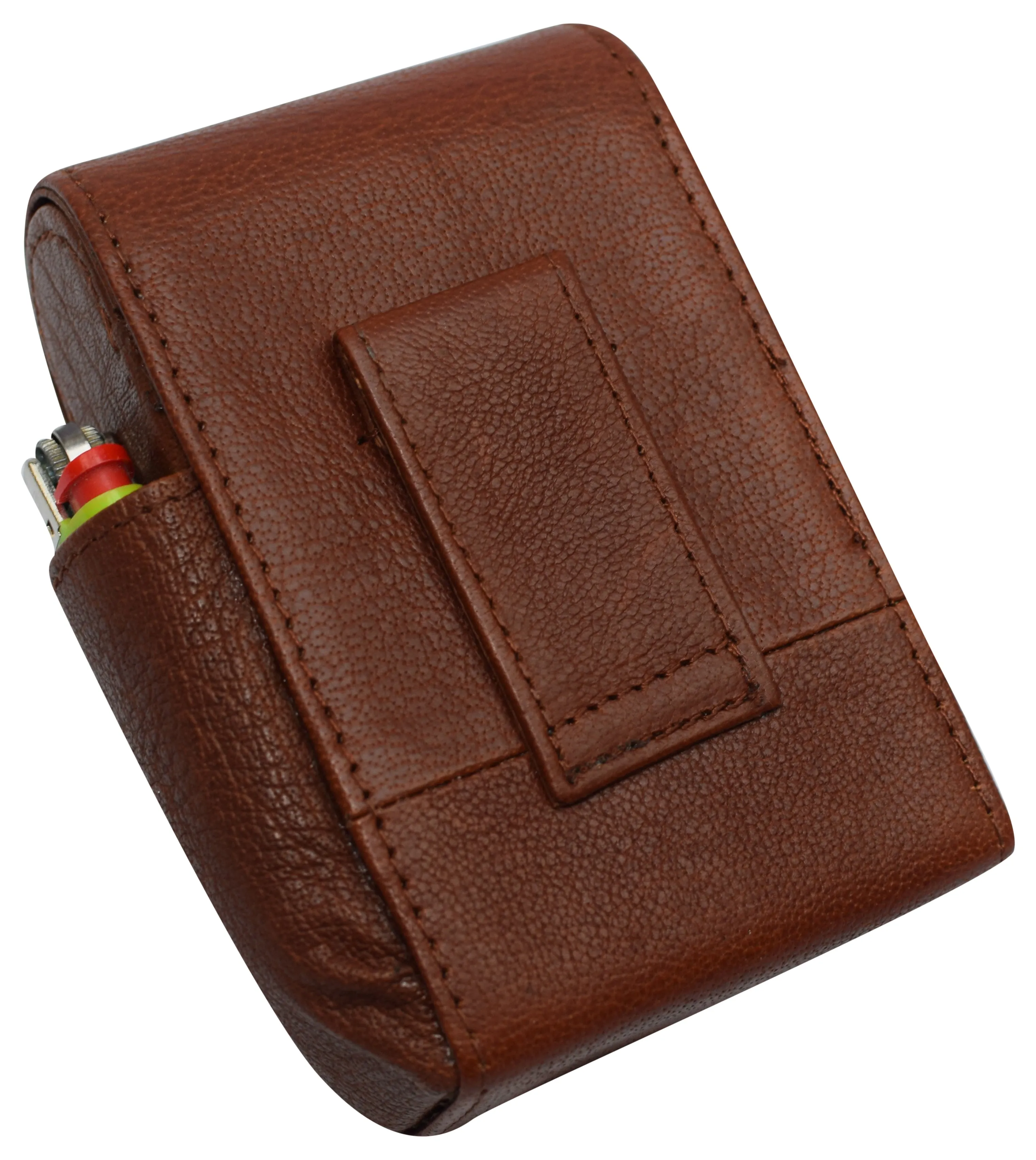 510913 Cigarette Storage Organizer Genuine Leather Tobaccos Pouch Lighter Holder Logos Storage Container