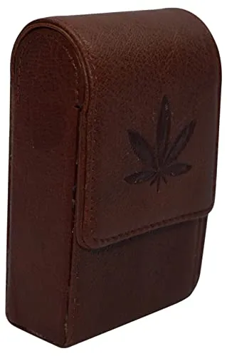 510913 Cigarette Storage Organizer Genuine Leather Tobaccos Pouch Lighter Holder Logos Storage Container