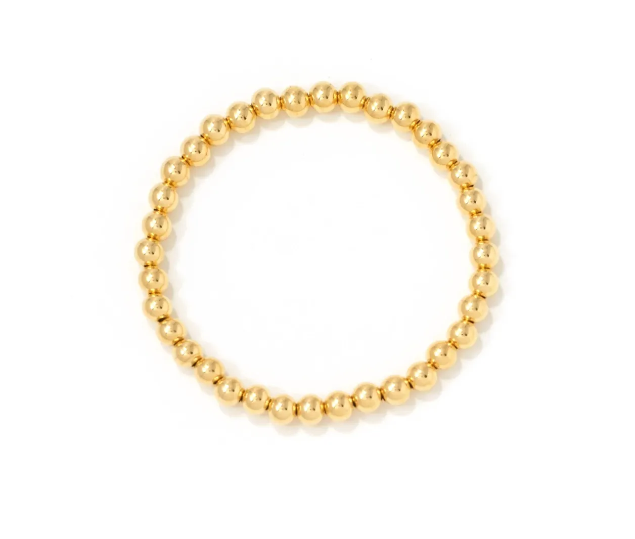 5mm Gold Filled Beaded Bracelet