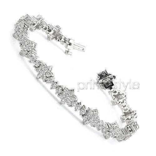 6.00-6.70 CT Round Cut Diamonds - Tennis Bracelet