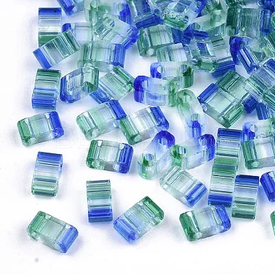 6041 - Blue Green Fade - Half Tile Beads |H TL6751 | HTL6041