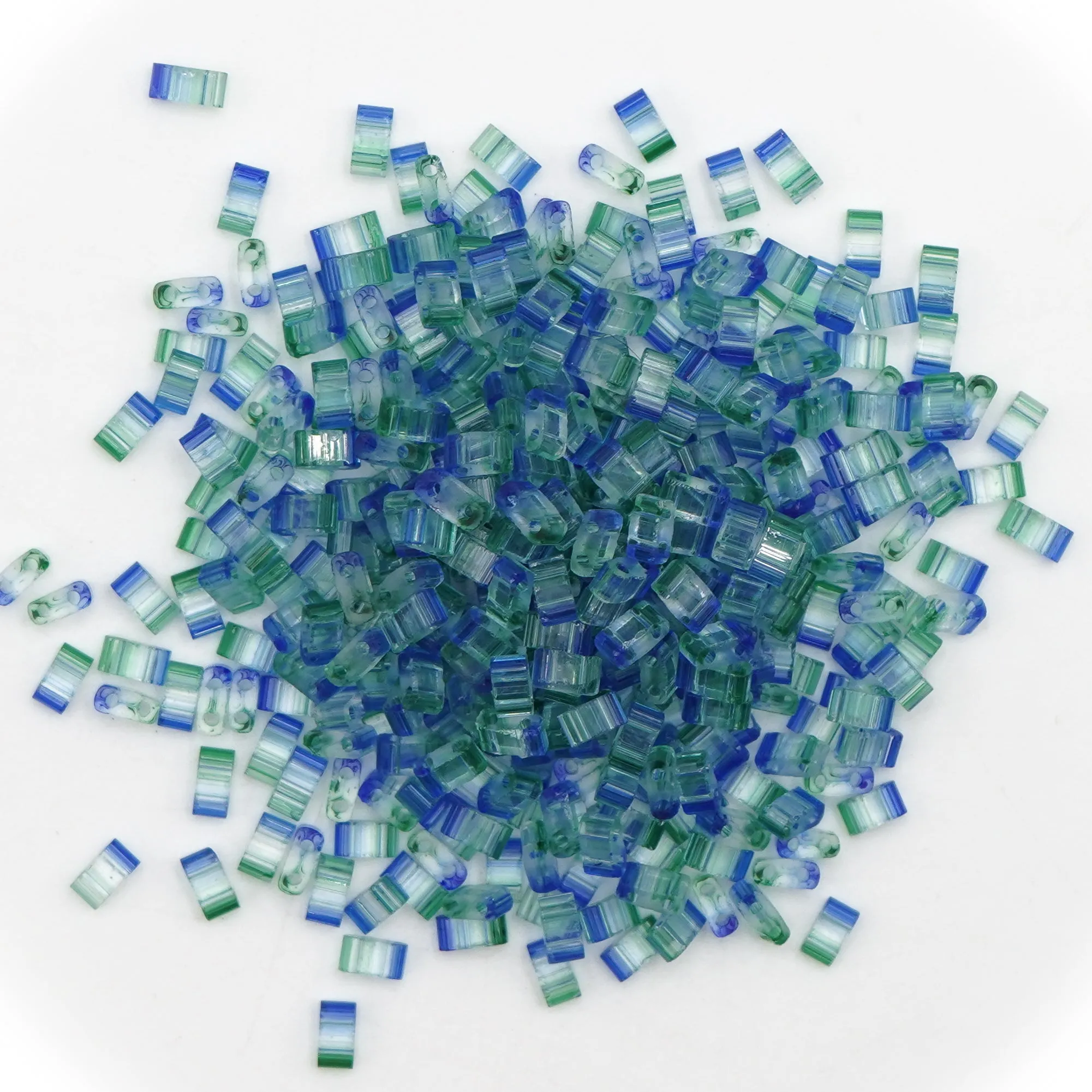 6041 - Blue Green Fade - Half Tile Beads |H TL6751 | HTL6041