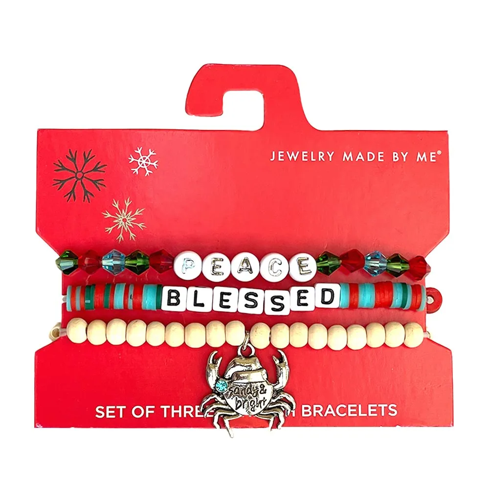 BLESSED PEACE Stretch Bracelet Set