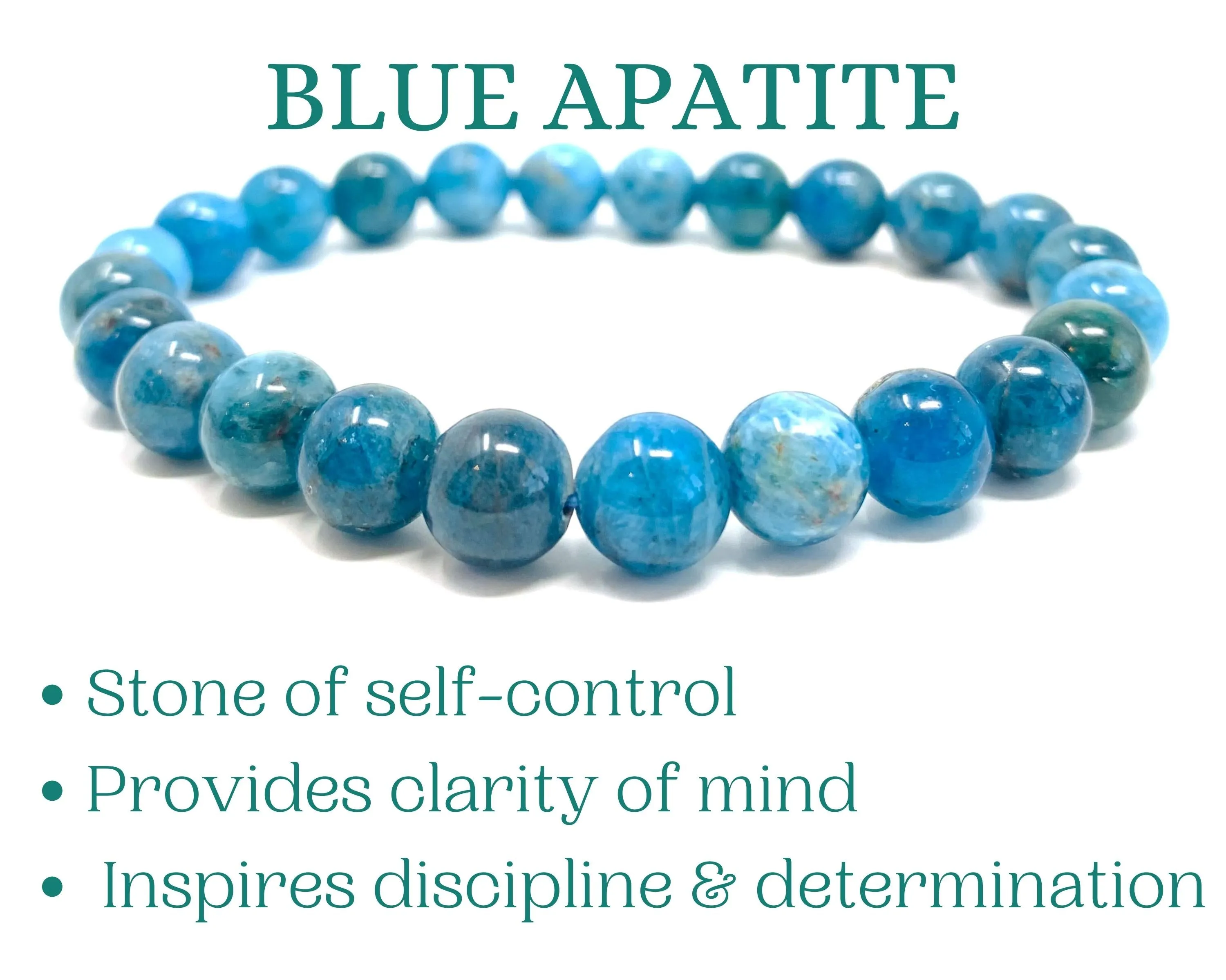 Blue Apatite Beaded Crystal Bracelet