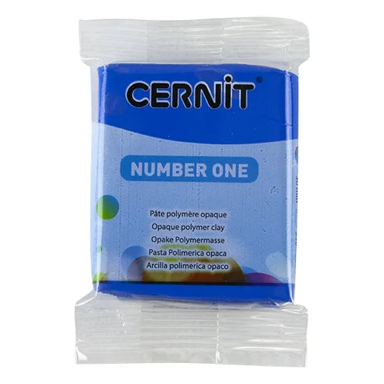 Cernit Number One Polymer Clay - Blue 2oz (56g) block