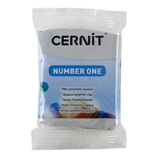 Cernit Number One Polymer Clay - Grey 2oz (56g) block