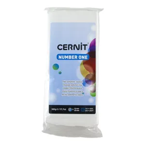 Cernit Number One Polymer Clay - Opaque White 17.7oz (500g) block