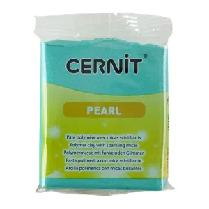 Cernit Pearl Polymer Clay - Green 2oz (56g) block