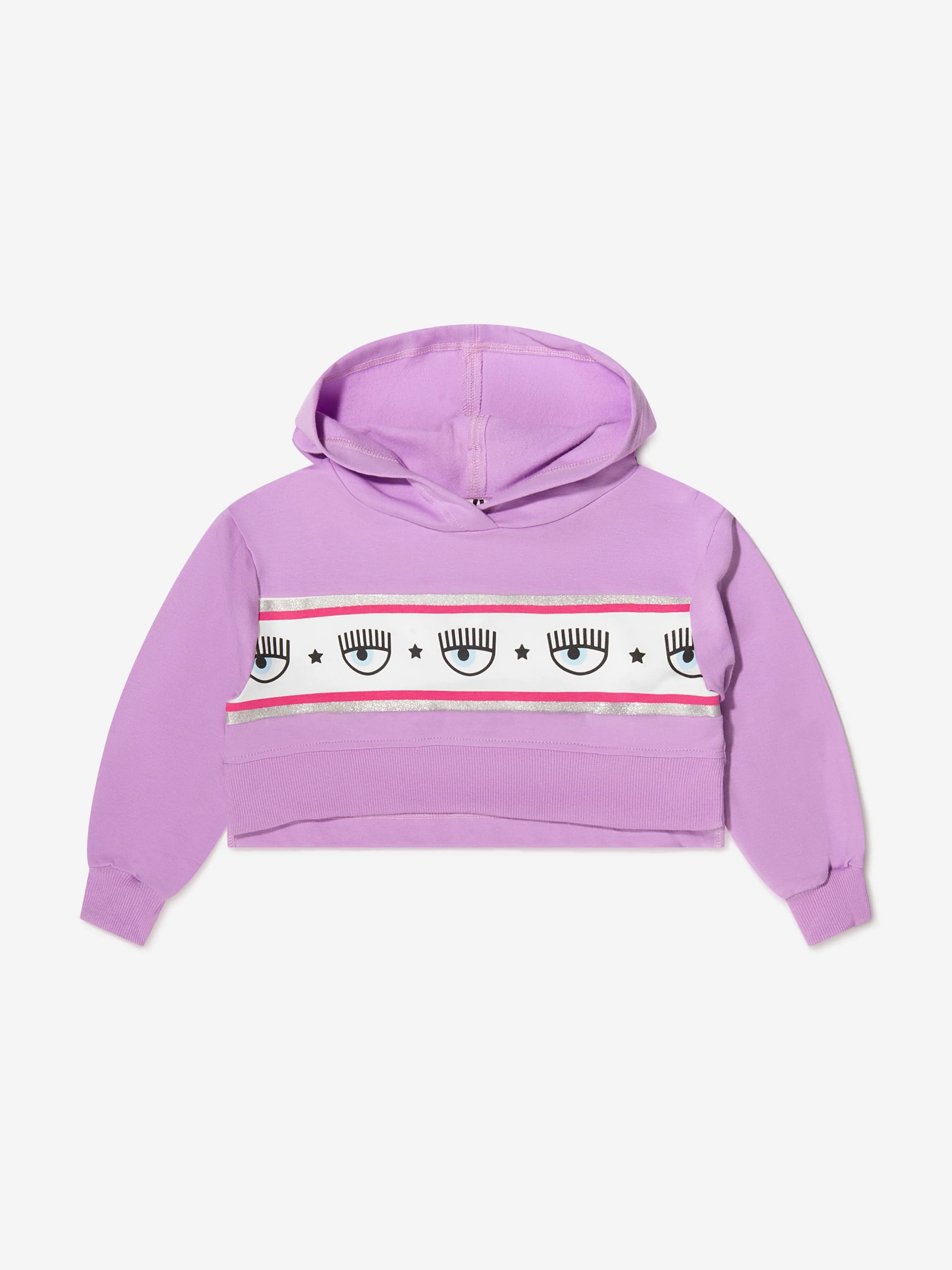 Chiara Ferragni Girls Cropped Logo Hoodie