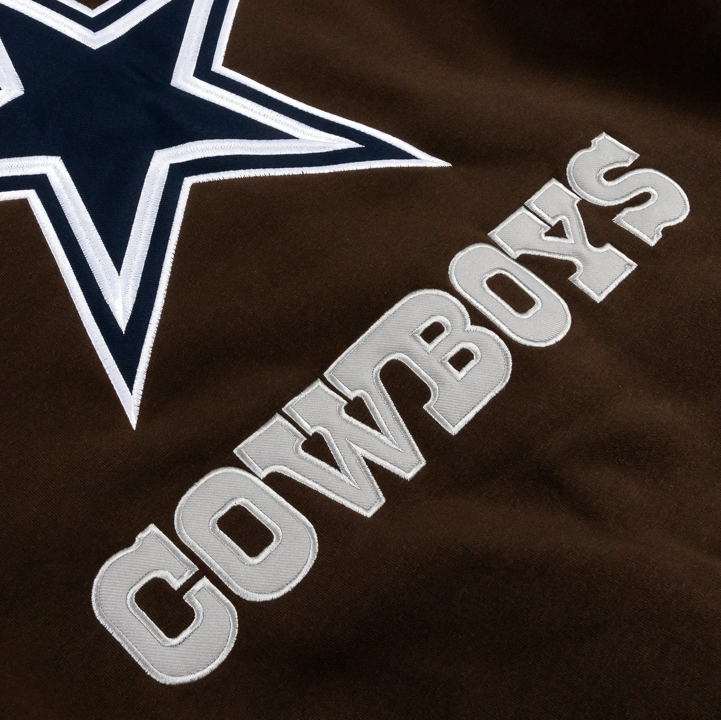 Dallas Cowboys Reversible Letterman Mens Jacket (Brown/White)