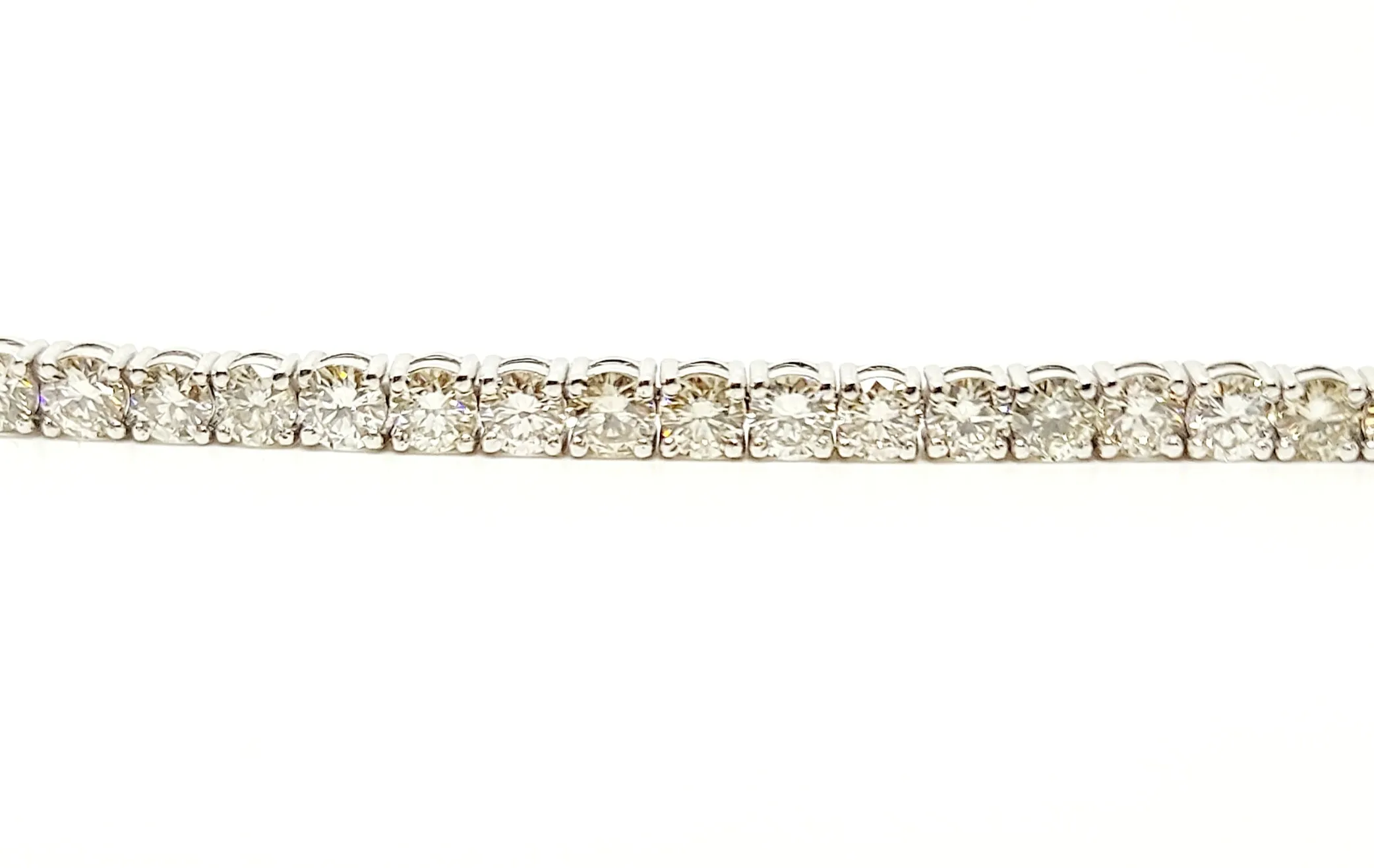 Diamond Tennis Bracelet In 14k White Gold (8.60  Ct) Ad No: 2775