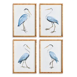 ELEGANT BLUE HERON PRINTS, SET OF 4 BY NAPA HOME & GARDEN