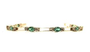 Emerald And Diamond Parallel Bracelet AD No. 0253