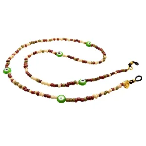 Evil Eye Charm Mixed Beaded Glasses Chain