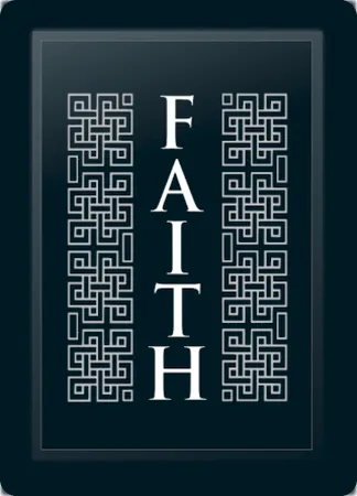 Faith Deco Vertical Silver Logo Panel