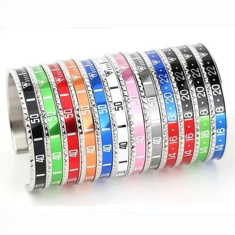 Fashion Trend Multicolor Dial Stainless Steel Speedometer Bracelet Unisex Bracelet Cuff Bracelet Bezel Luxury Jewelry Gift