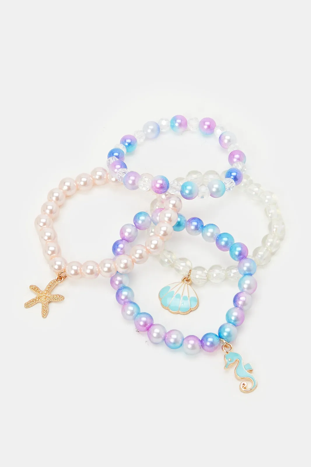 Girls Assorted Embellished Bracelets (4 Piece)