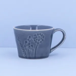 Gisela Graham 14cm Blue Meadow Stoneware Mug