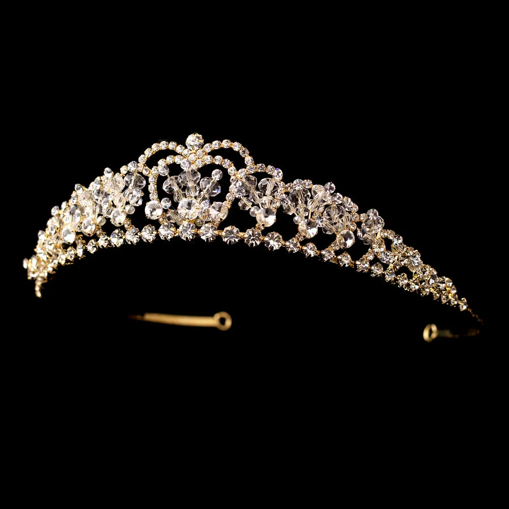 Gorgeous Swarovski Crystal Heart Tiara Headpiece