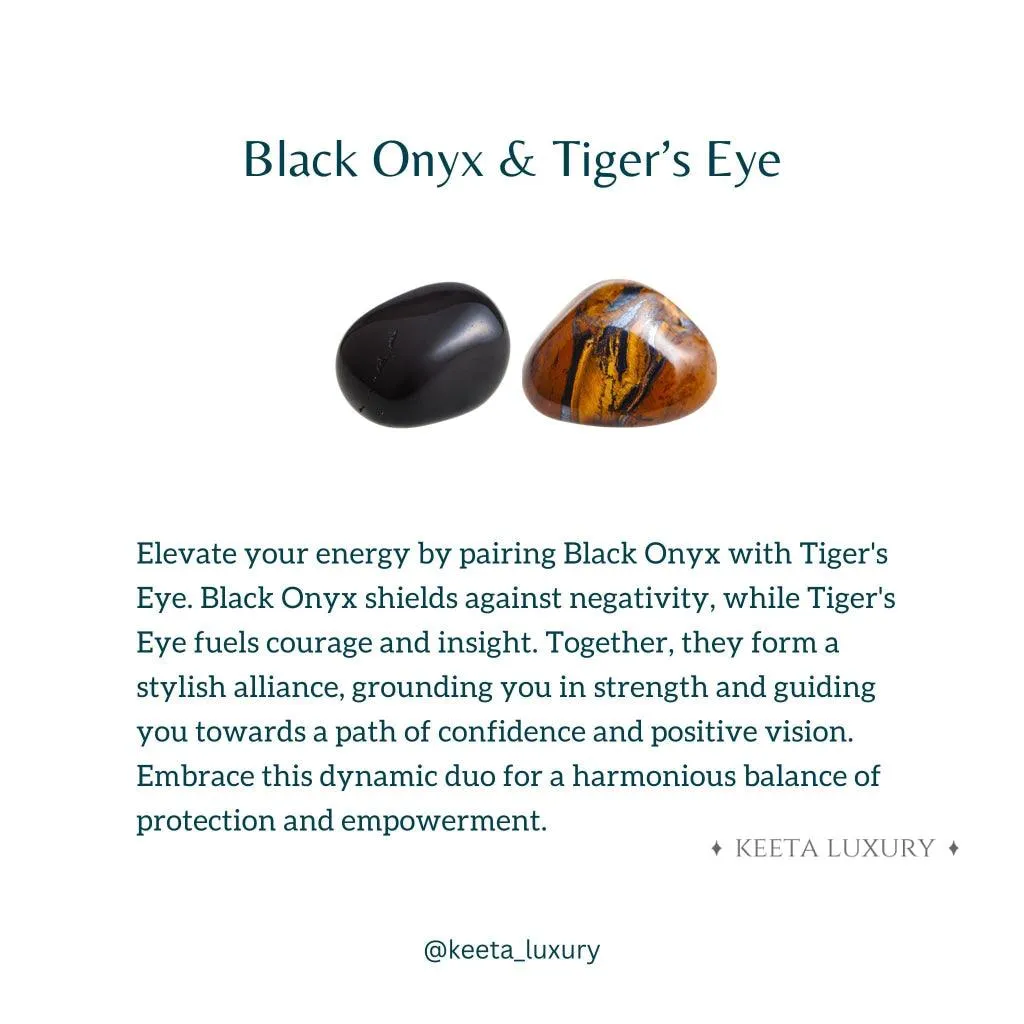 Green Affluence - Black Onyx And Green Tiger Eye Bracelets