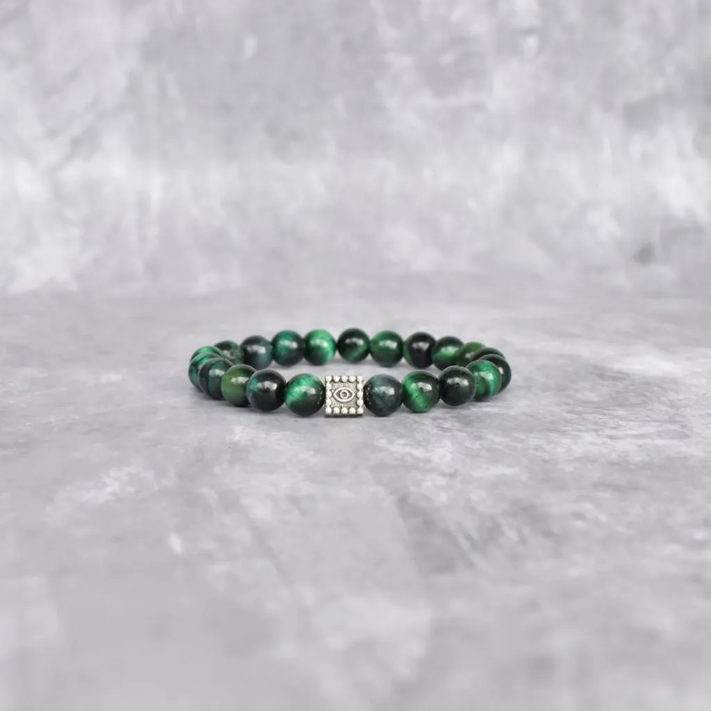 Green Horus - Green Tiger Eye Bracelet