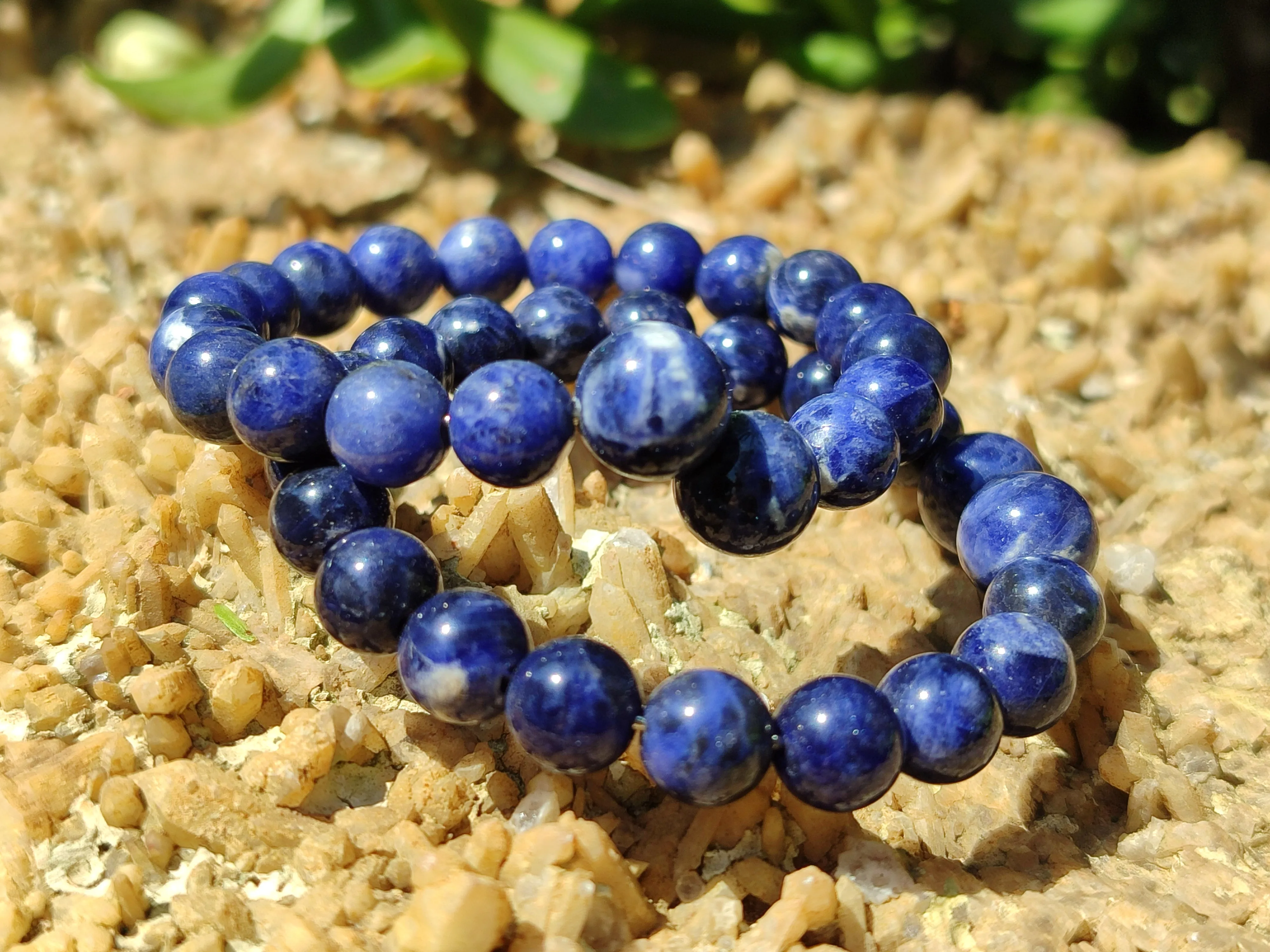 Hand Made Stone Bead Bracelets x 14 From Southern Africa