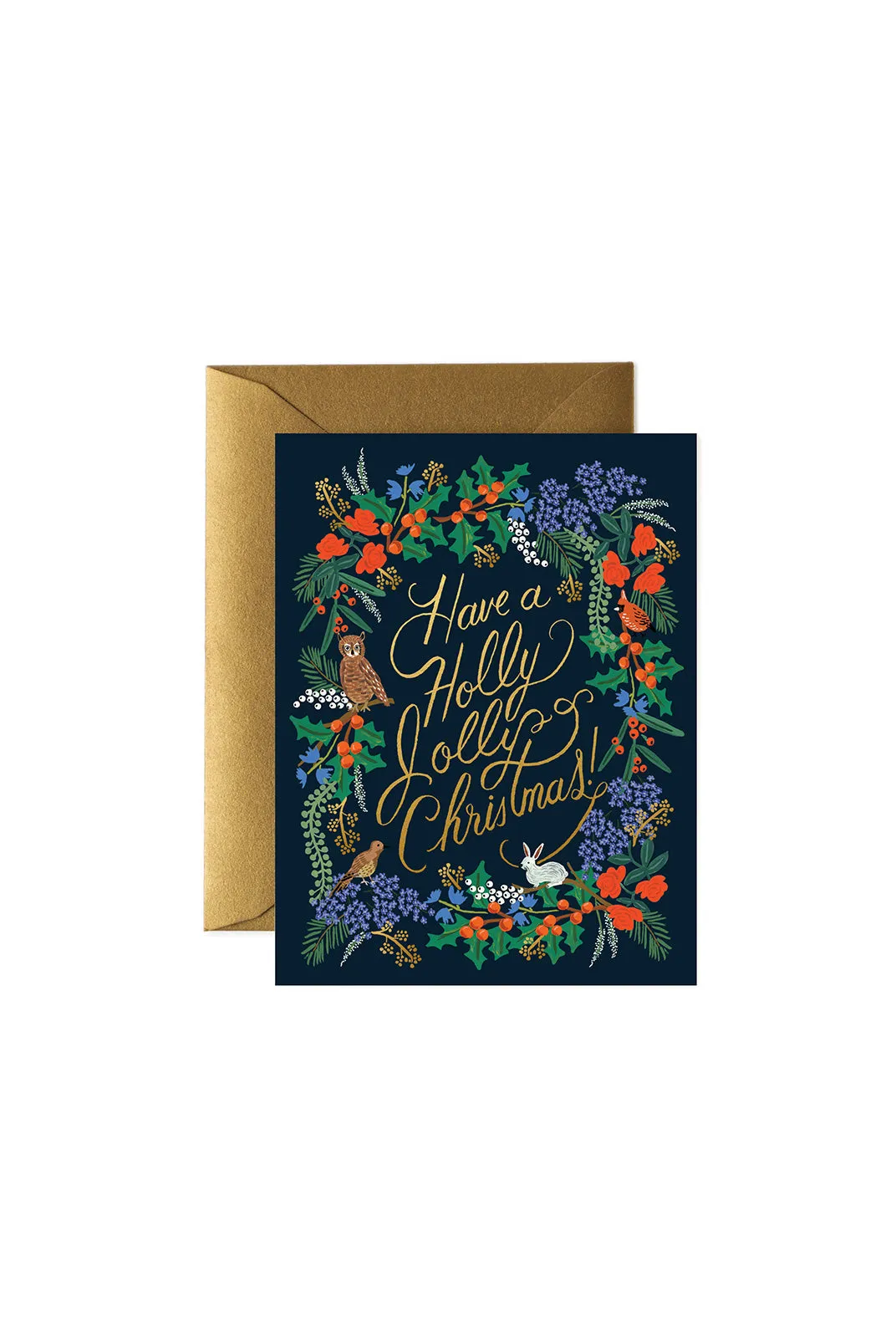 Holly Jolly Christmas Greeting Card