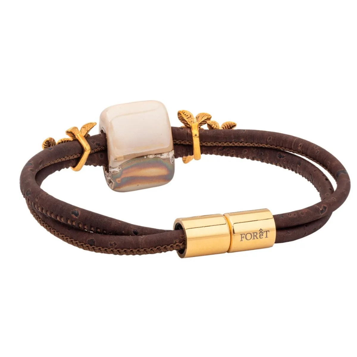 Iberis Cork Bracelet Gold