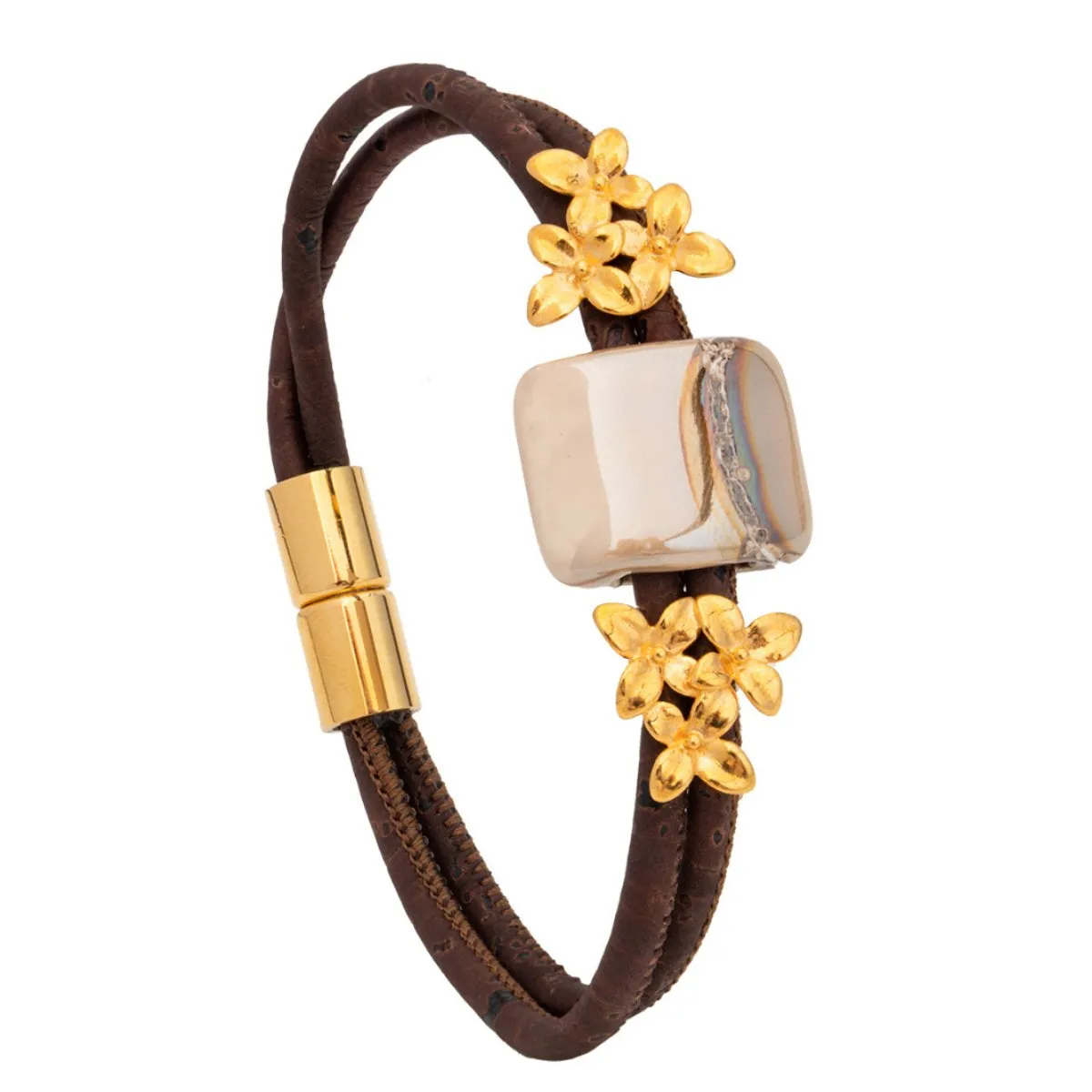 Iberis Cork Bracelet Gold