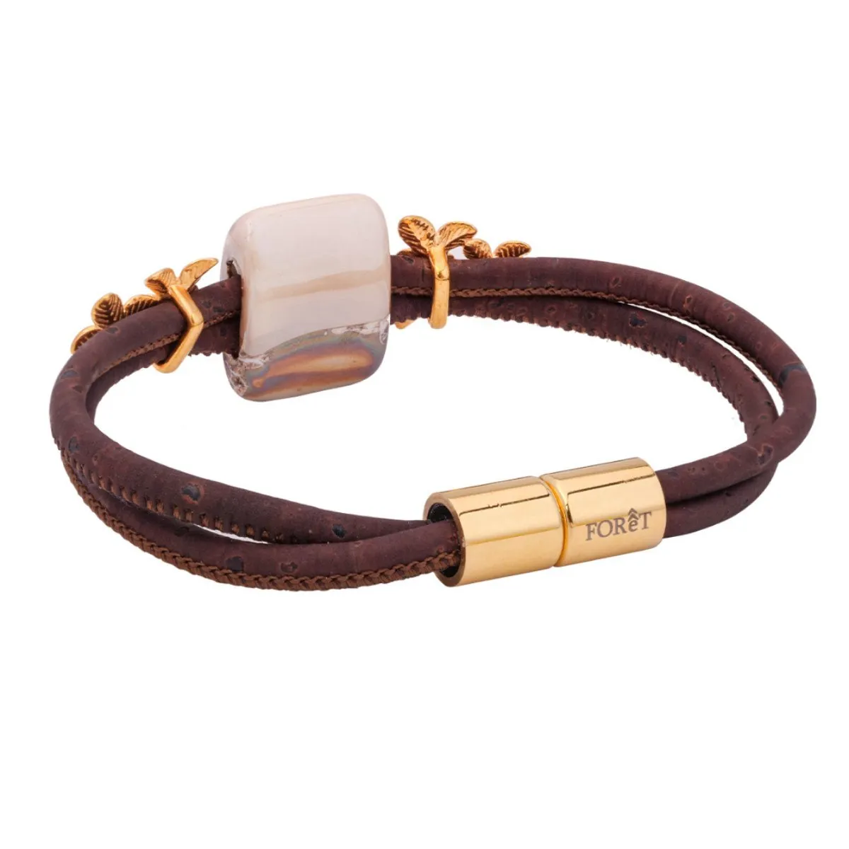 Iberis Cork Bracelet Gold