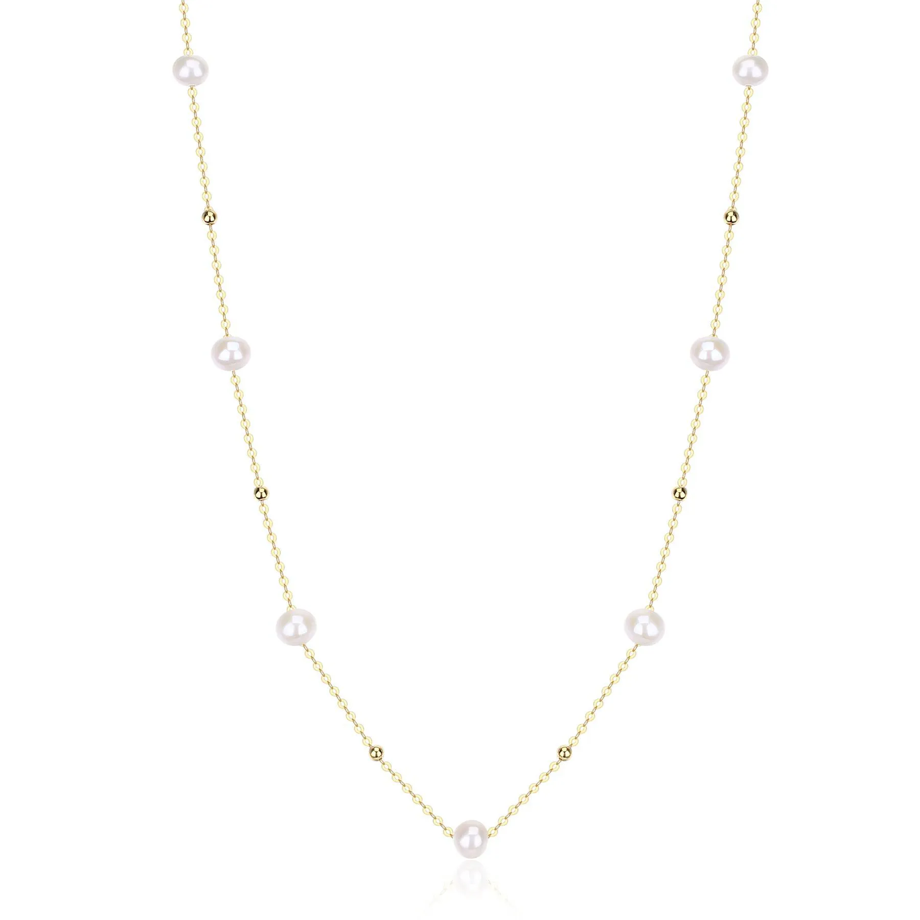 Jessica Pearl Necklace and Bracelet Set in Gold Vermeil or Silver