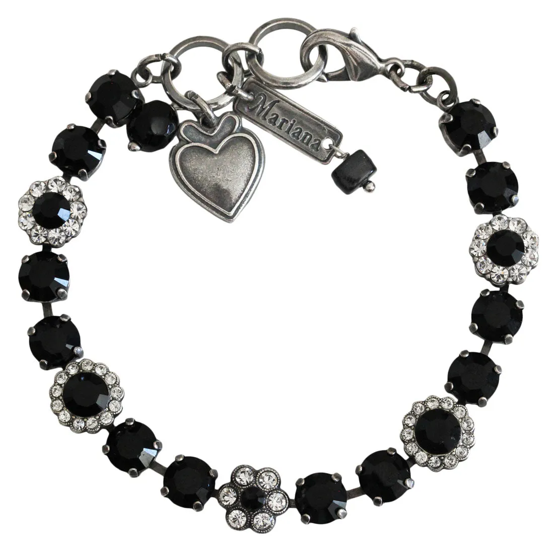 Mariana "Checkmate" Silver Plated Must-Have Blossom Crystal Bracelet, 4173/3 280-1