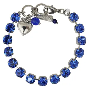 Mariana "Royal Blue" Rhodium Plated Must-Have Everyday Crystal Tennis Bracelet, 4252 206206