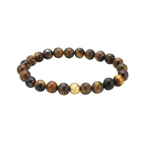 Men's Tarnish Resistant Tiger's Eye Bead Stretch Bracelet