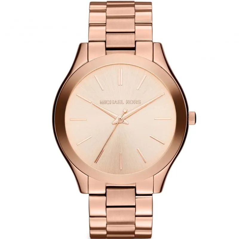 Michael Kors Ladies Watch Slim Runway Rose Gold MK3197