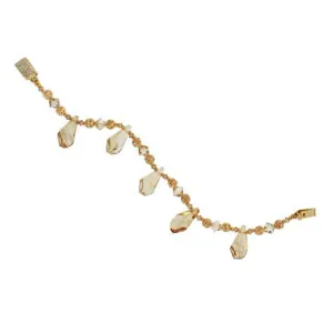 Multi-Drop Champagne Crystal Bracelet