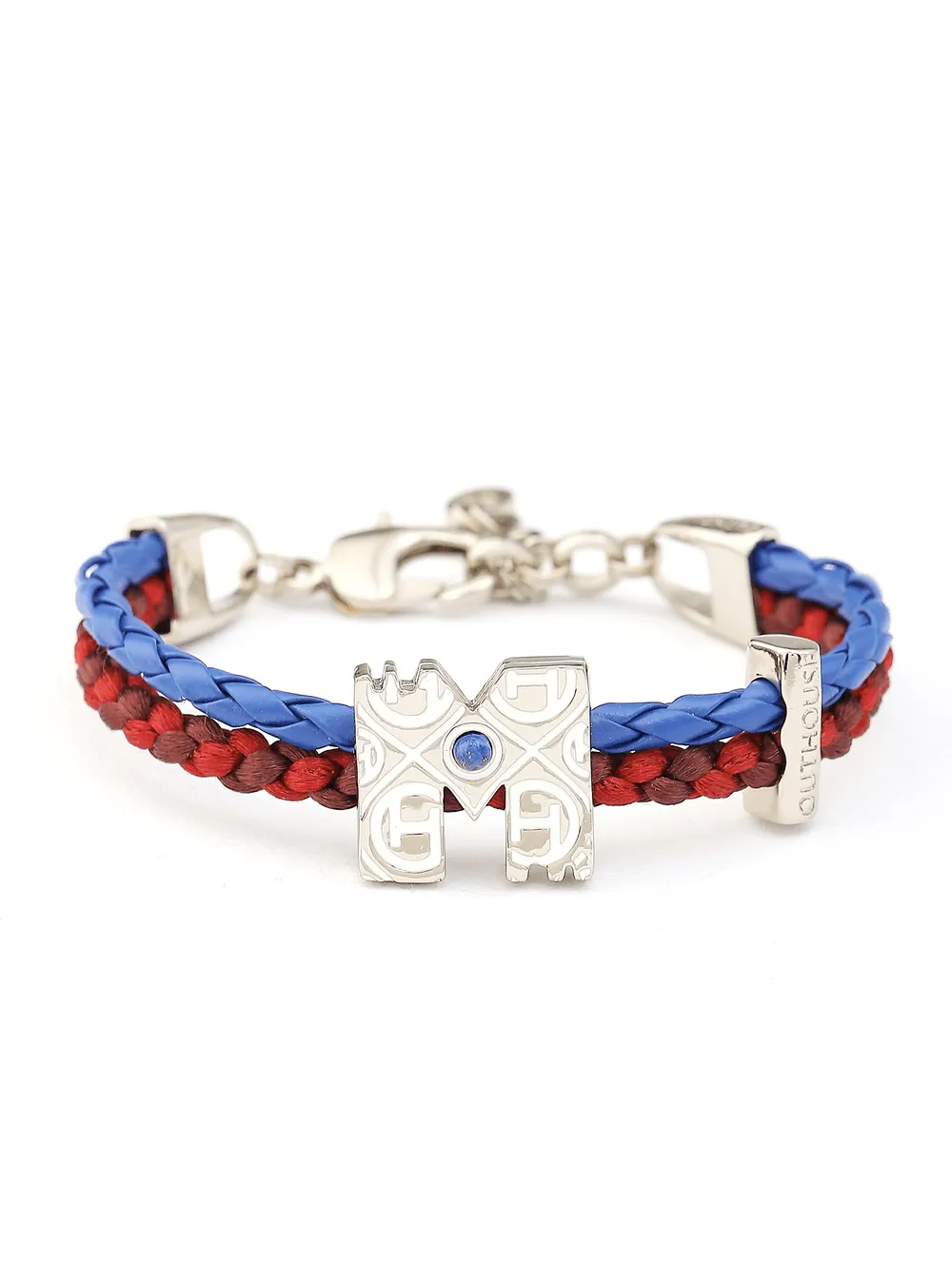 OH Dopamine Bond Bracelet in Marine Blue, Silver Finish