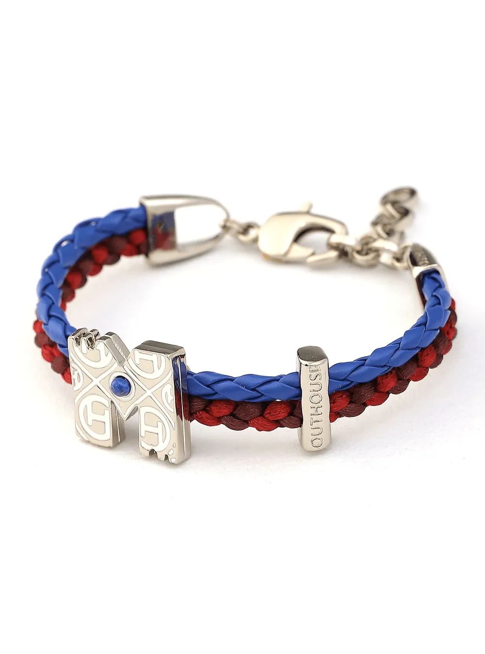 OH Dopamine Bond Bracelet in Marine Blue, Silver Finish