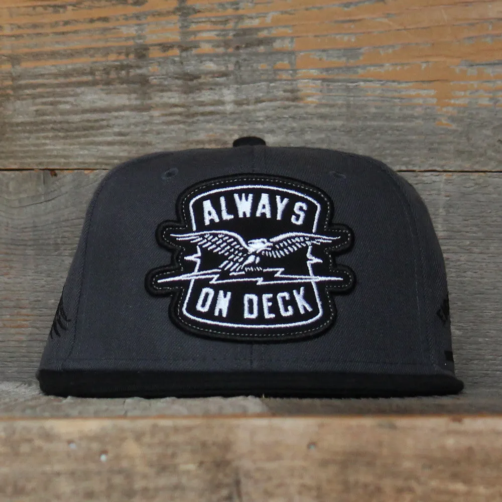 On Deck Snapback Baseball Hat Grey