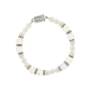 Pearl & Iridescent Bridal Bracelet