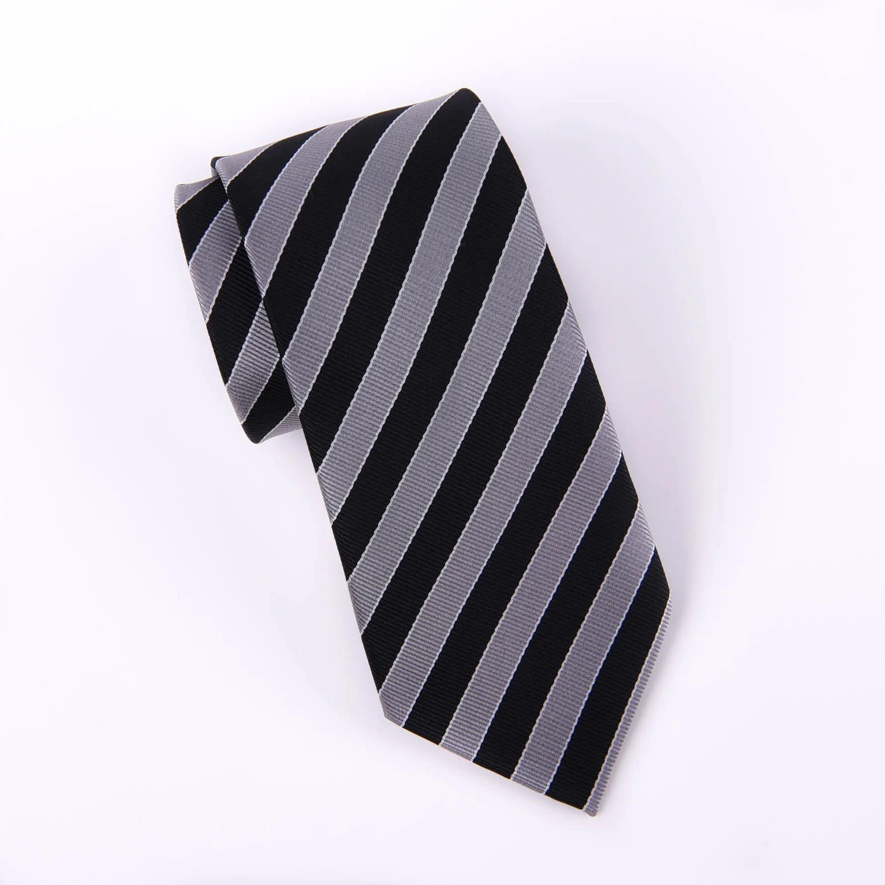 Popular Black Boss Formal Business Striped 3 Inch Tie Mens Professional Fashion