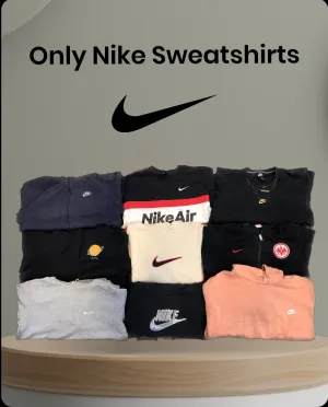 Premium Nike Sweatshirts including vintage pieces and mostly embroidered logos